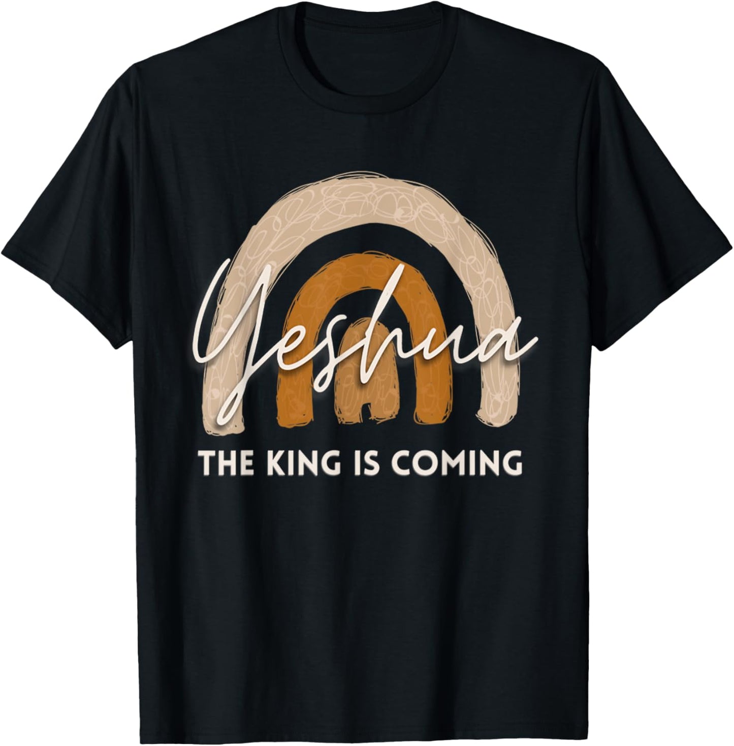 Yeshua The King Is Coming Christian Jesus Faith Bible Verse T-Shirt - T-Shirt | Black