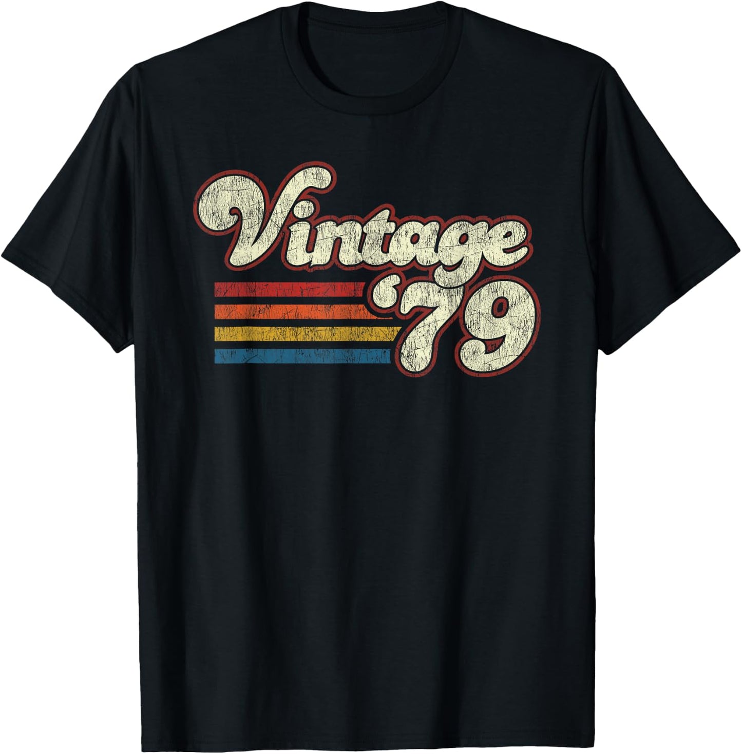 Retro Vintage 1979 Birthday T-Shirt - T-Shirt | Black