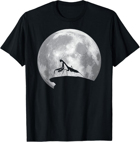 PRAYING MANTIS And Moon Vintage Halloween Costume T-Shirt - T-Shirt | Black