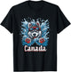 Canada Husky Dog Swimming Art - Canadian Souvenir T-Shirt - T-Shirt | Black
