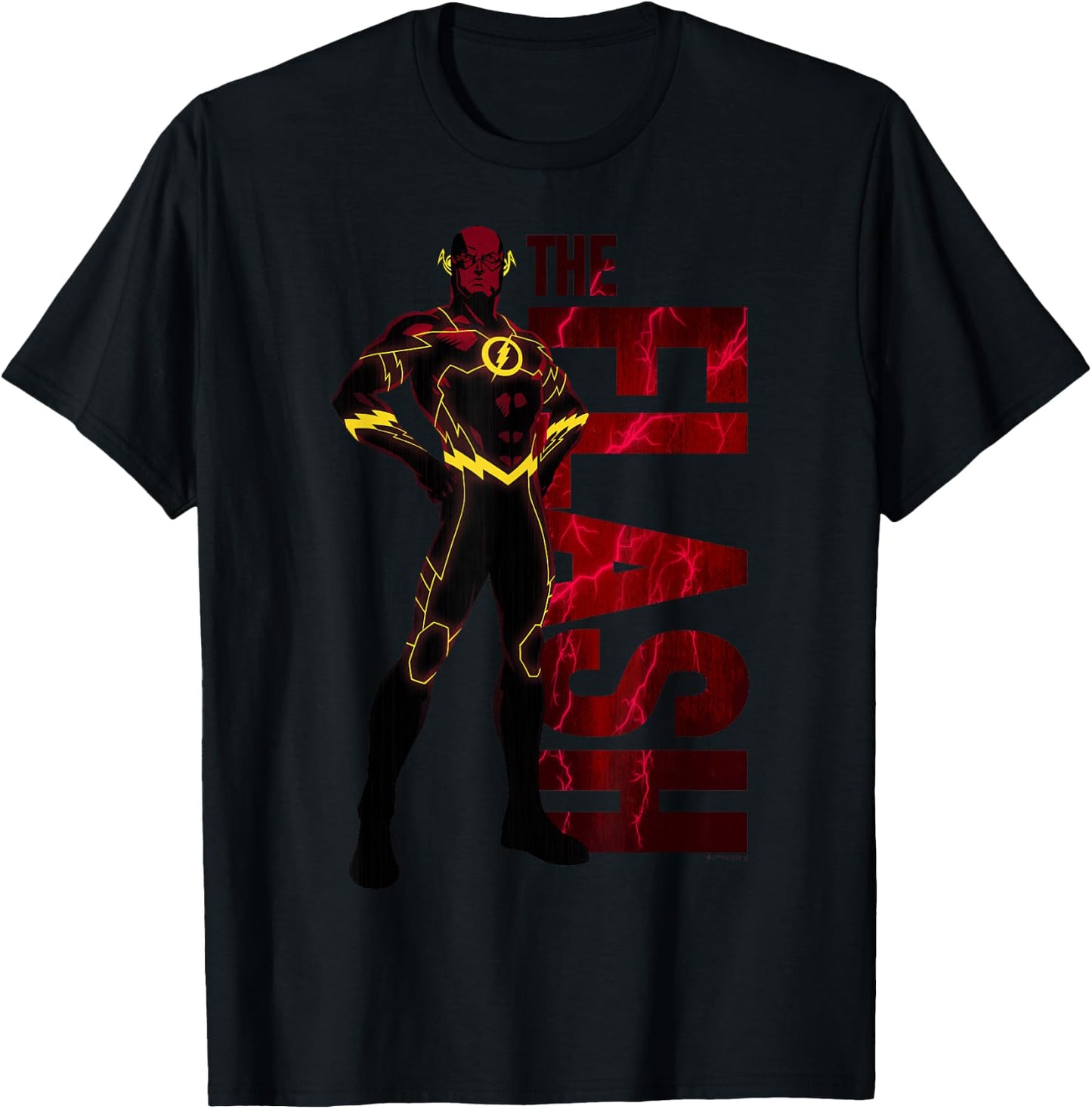 DC Comics Justice League The Flash Red Hero Portrait T-Shirt - T-Shirt | Black