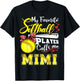 My Favorite Softball Player calls me Mimi Mothers day T-Shirt - T-Shirt | Black