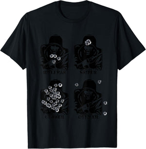 Funny Army Rifle Range Target Rifleman Sniper Gunner Officer T-Shirt - T-Shirt | Black