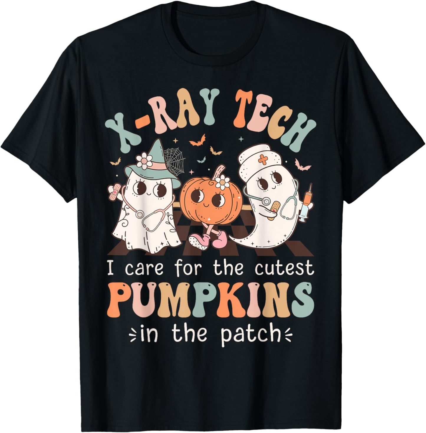 XRay Tech Boo Crew Funny Halloween Radiology Technologist T-Shirt - T-Shirt | Black