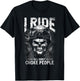 I Ride So I Don't Choke People - Vintage Motorcycle T-Shirt - T-Shirt | Black