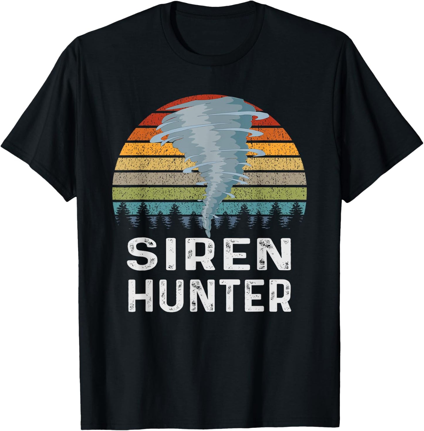 Siren Hunter Retro Tornado Chaser T-Shirt - T-Shirt | Black