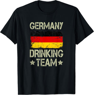 Germany Drinking Team German Flag Funny Drinking T-Shirt - T-Shirt | Black