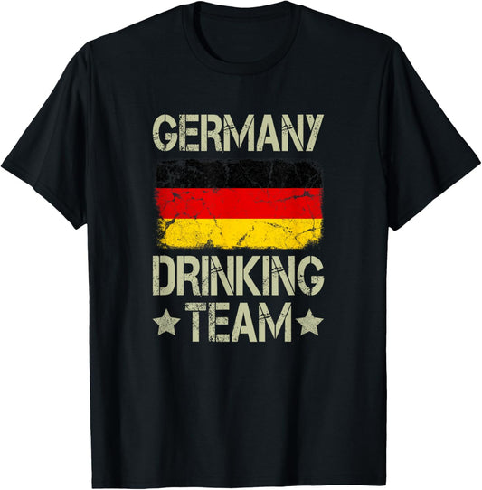 Germany Drinking Team German Flag Funny Drinking T-Shirt - T-Shirt | Black