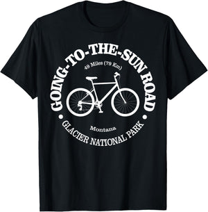 Going To The Sun Road Funny Biking Glacier National Park T-Shirt - T-Shirt | Black