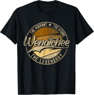Wenatchee WA | Washington | Vintage Distressed T-Shirt - T-Shirt | Black