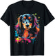 Long Hair Dachshund Puppy Best Dog Walking Pet Women Kids T-Shirt - T-Shirt | Black
