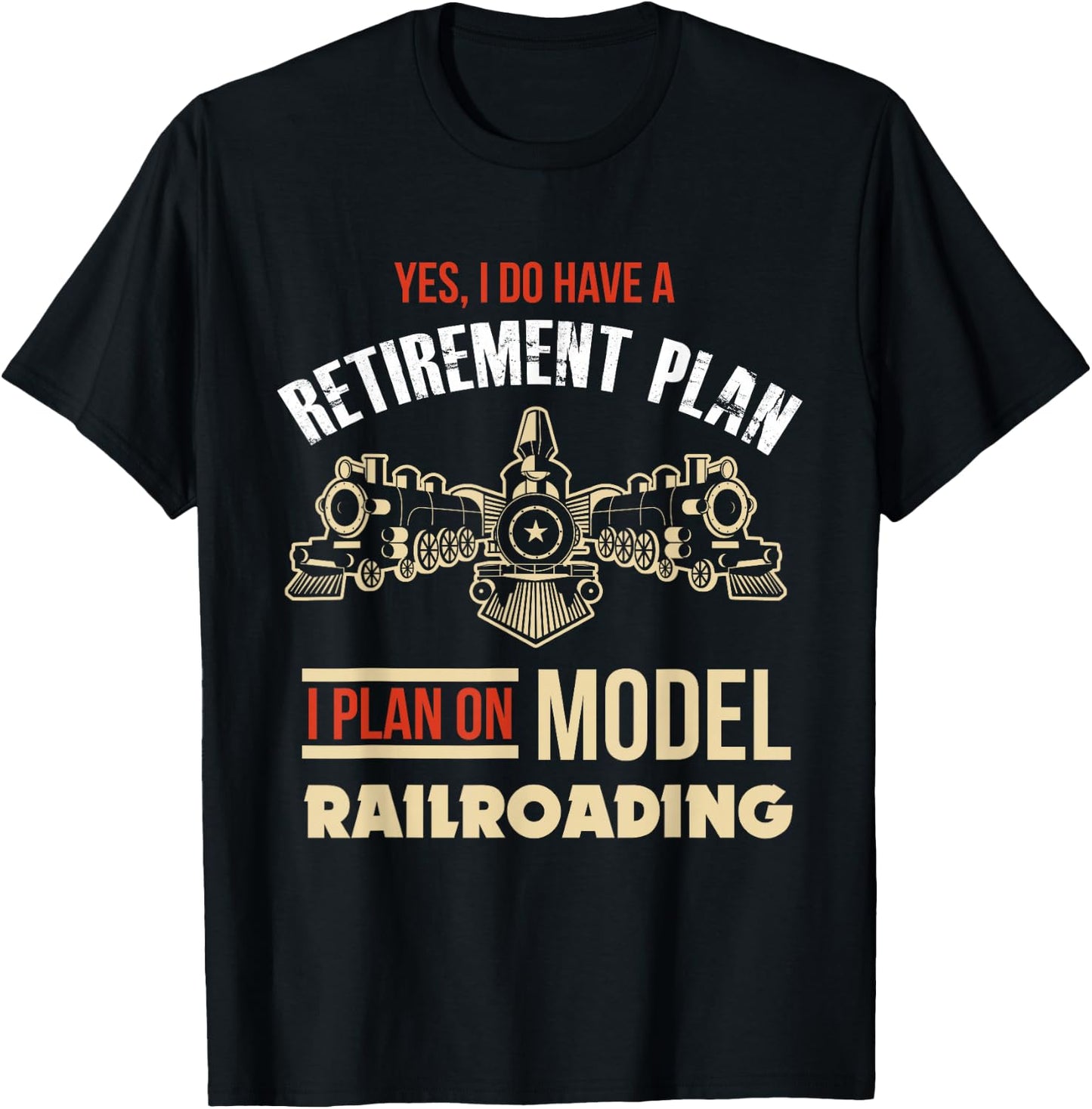Model Train Retirement Shirt Retired Model Railway Gift T-Shirt - T-Shirt | Black