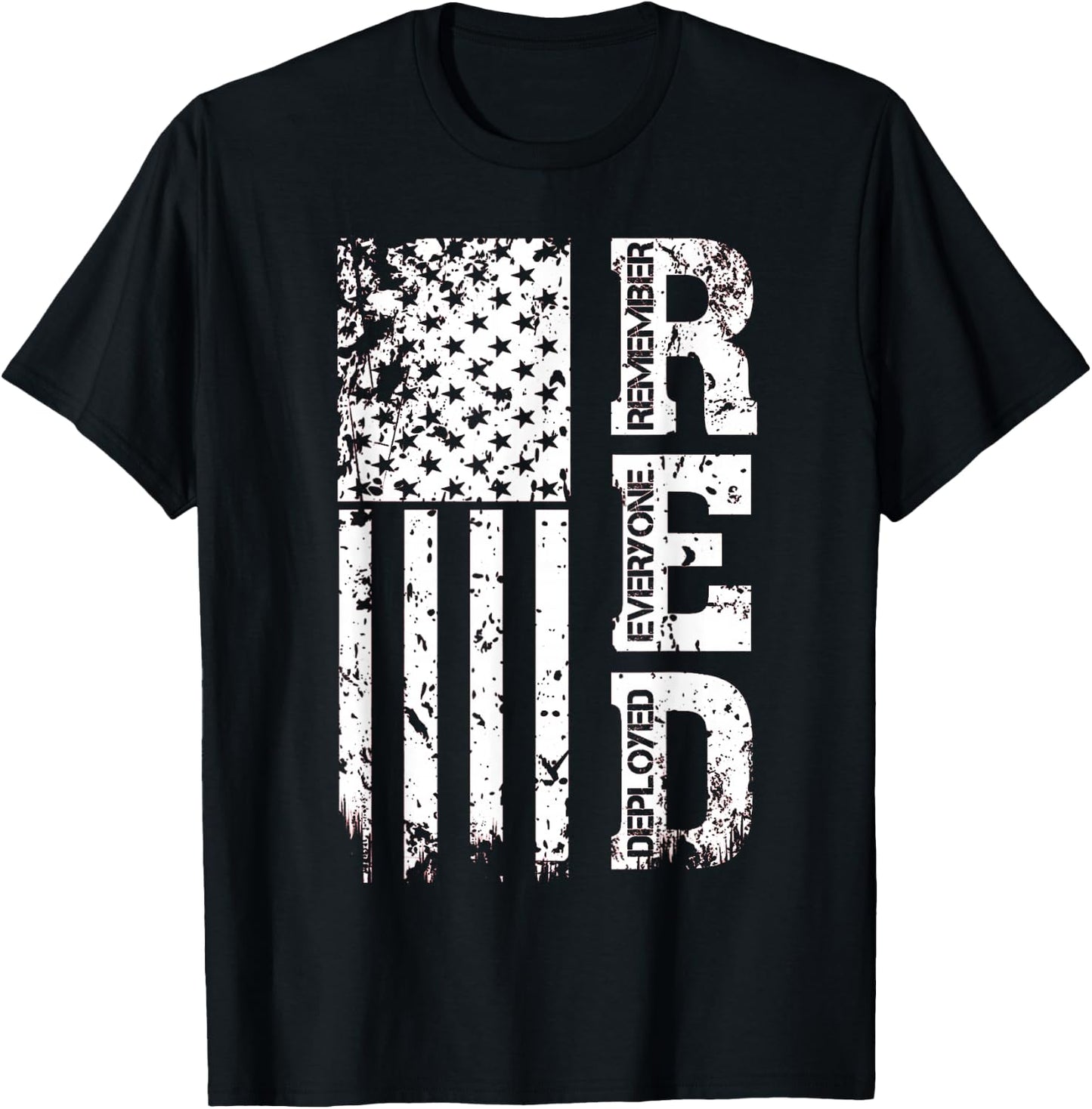 Remember Everyone Veteran Deployed RED Friday T-Shirt - T-Shirt | Black