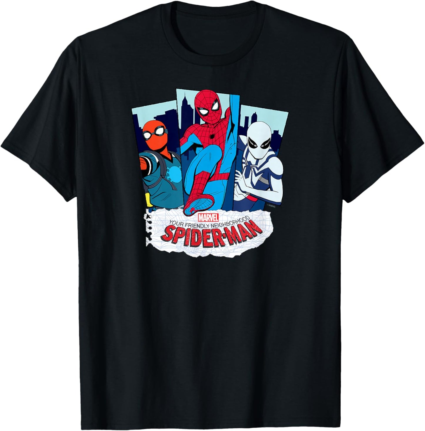 Your Friendly Neighborhood Spider-Man - Suit Panels T-Shirt - T-Shirt | Black