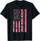 JROTC Raider Competition Fitness Cadet Pink Camo USA Flag T-Shirt - T-Shirt | Black
