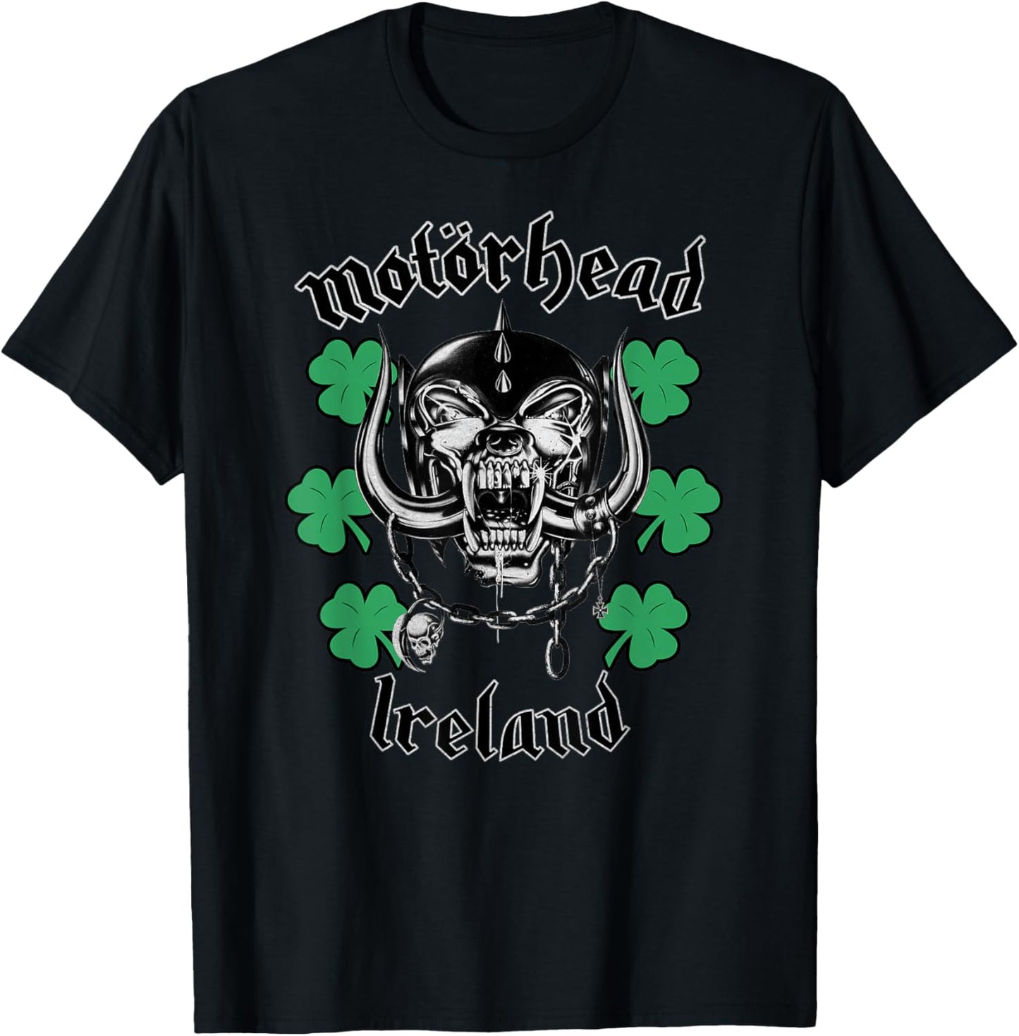 Motörhead Multi Shamrock Warpig Black T-Shirt - T-Shirt | Black