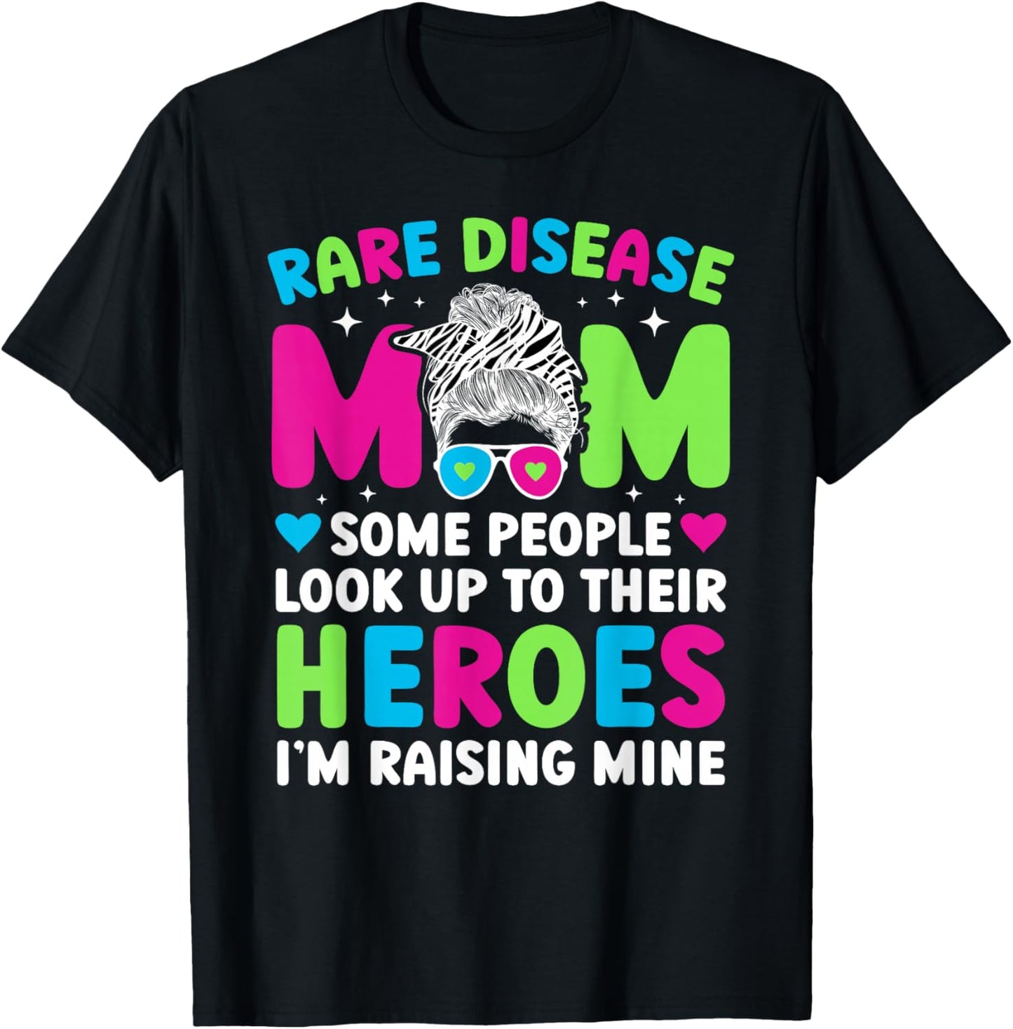 Proud Rare Disease Warrior Mother Rare Disease Awareness T-Shirt - T-Shirt | Black