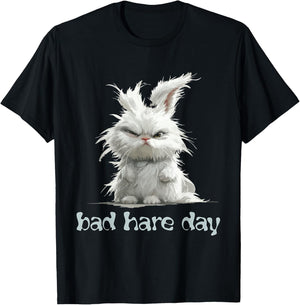 Bad Rabbit Day, Funny Word Game, Rabbit Fun T-Shirt - T-Shirt | Black