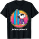Peanuts Beach Beagle Surf Snoopy T-Shirt - T-Shirt | Black