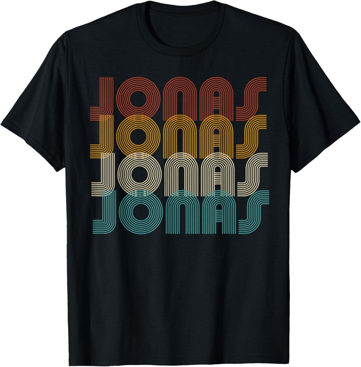 Personalized Name Jonas I Love Jonas vintage Pride retro T-Shirt - T-Shirt | Black