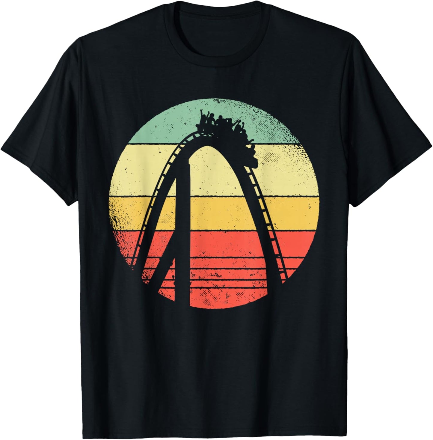 Retro Rollercoaster I Roller Coaster T-Shirt - T-Shirt | Black