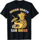 Summer Vacation Retro Sunset San Diego Ocean Beach T-Shirt - T-Shirt | Black