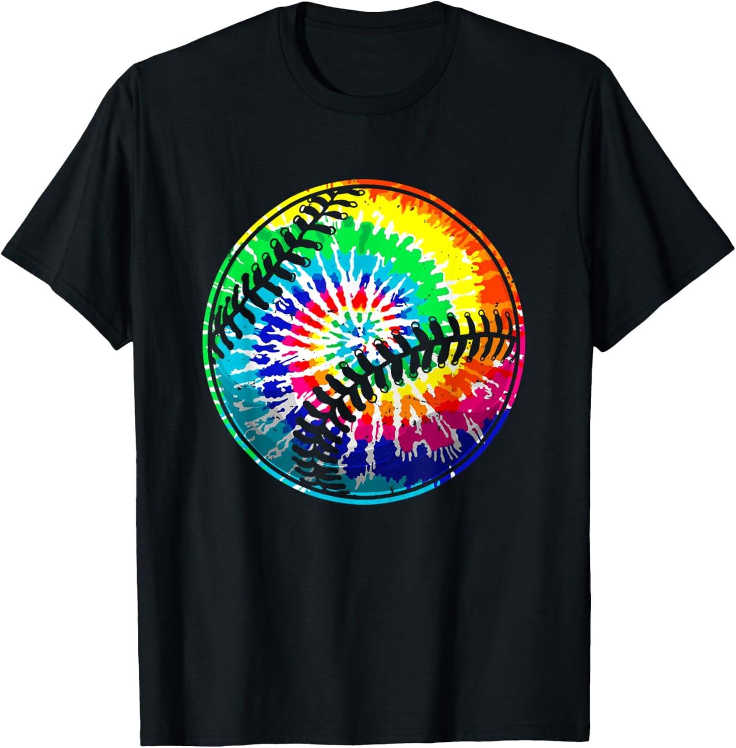 Tie Dye Funny Baseball Lover Player Outfit For Boys Youth T-Shirt - T-Shirt | Black