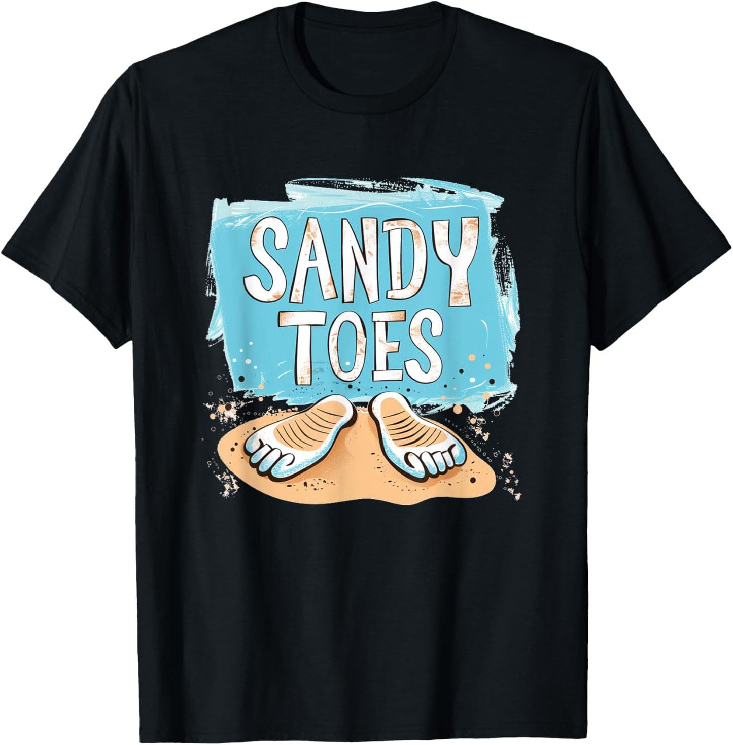 Pretty sandy Toes in Summer for Vacation Lovers T-Shirt - T-Shirt | Black