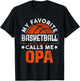 My Favorite Basketball Player Calls Me Opa Father's Day T-Shirt - T-Shirt | Black