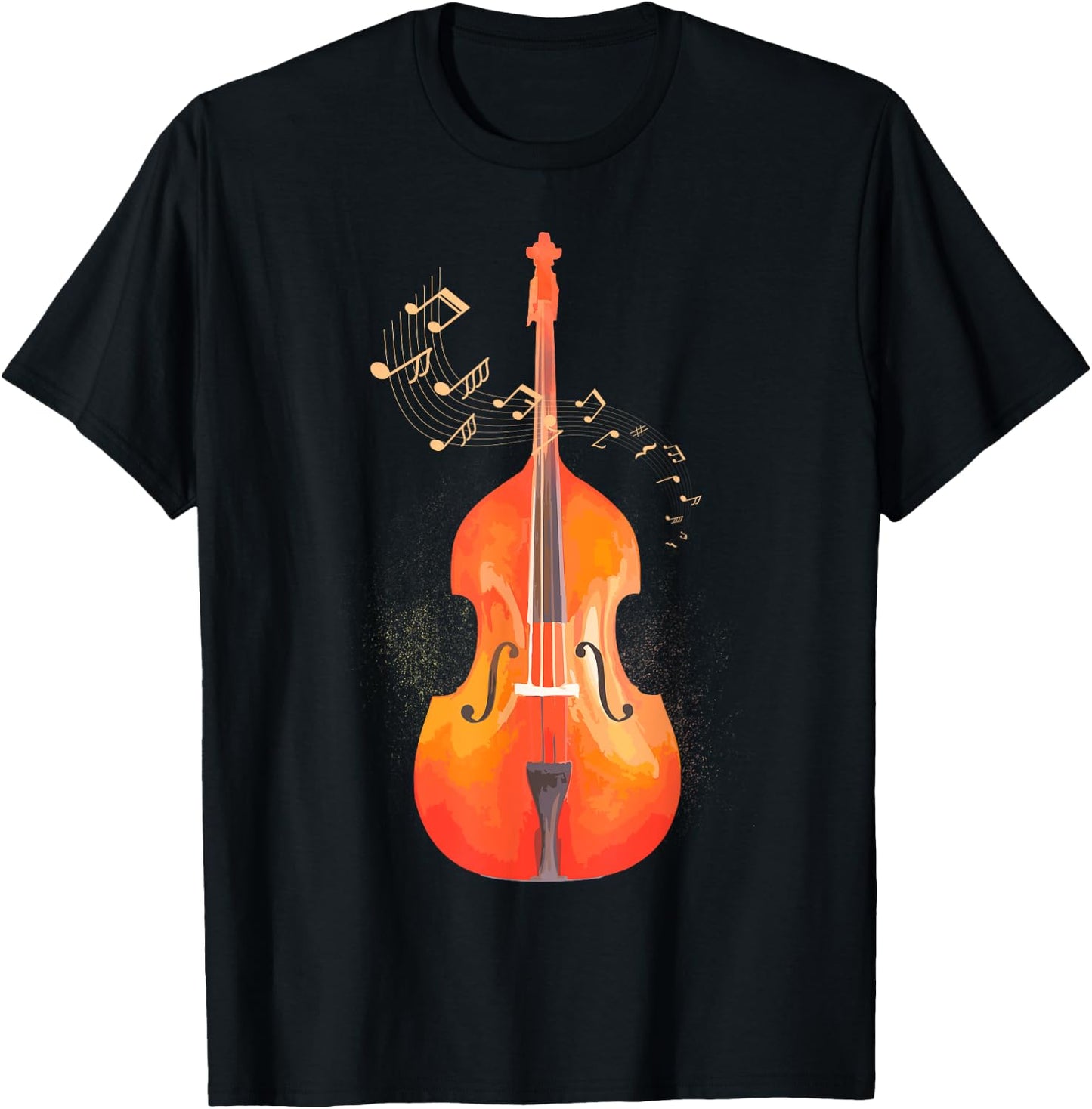 Double Bass Art Classical Music Jazz Upright Gift T-Shirt - T-Shirt | Black