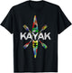 Colorful Kayak Kayaking Kayaks Canoeing Paddling Vacation T-Shirt - T-Shirt | Black