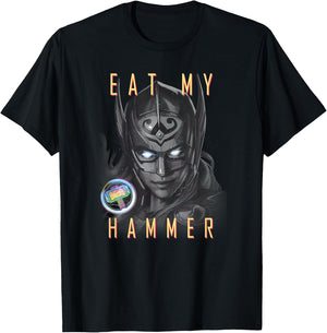 Marvel Thor: Love and Thunder Lady Thor Eat My Hammer T-Shirt - T-Shirt | Black