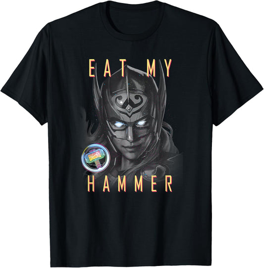 Marvel Thor: Love and Thunder Lady Thor Eat My Hammer T-Shirt - T-Shirt | Black