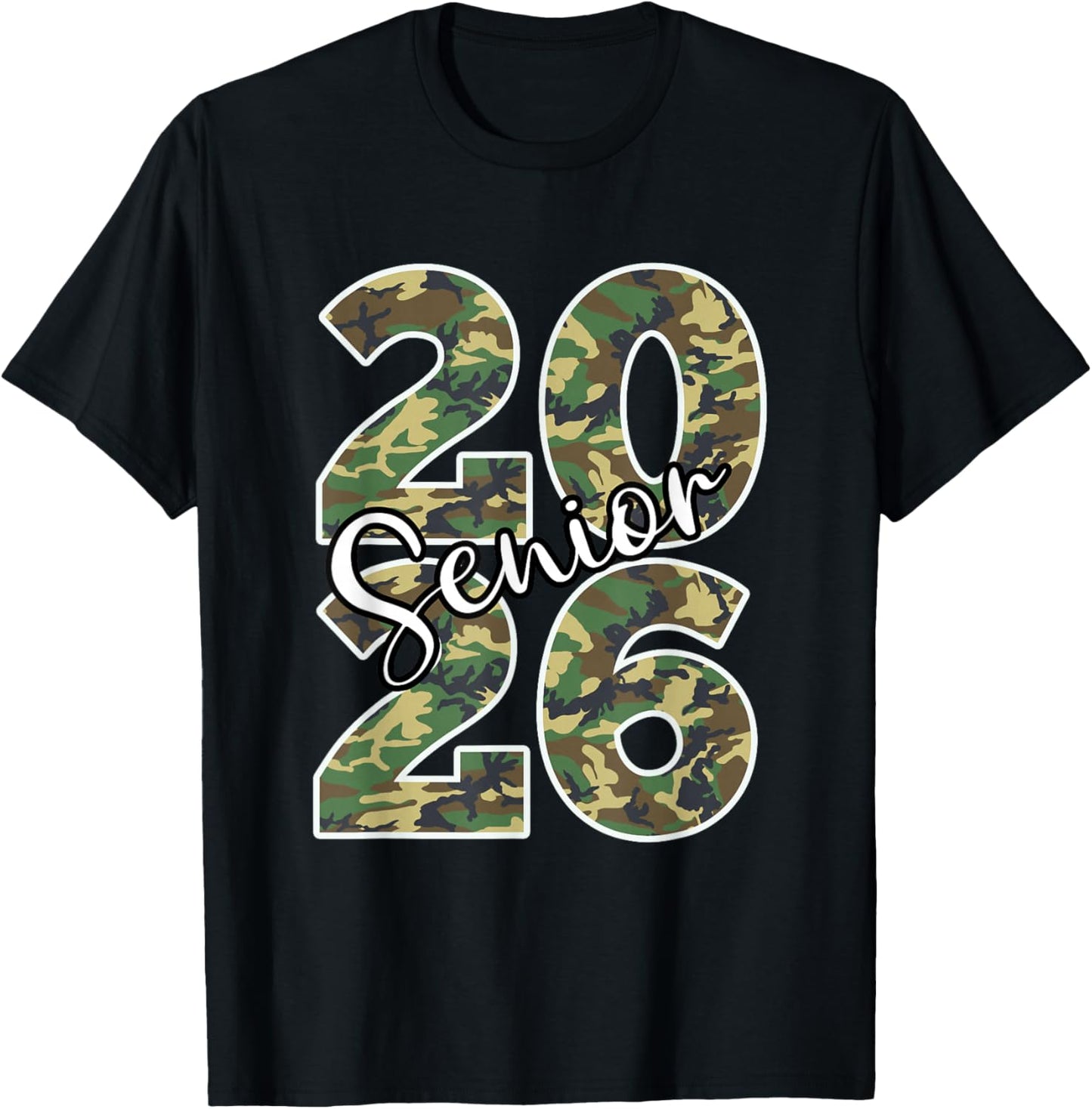 Senior Class of 2026 Camo T-Shirt - T-Shirt | Black