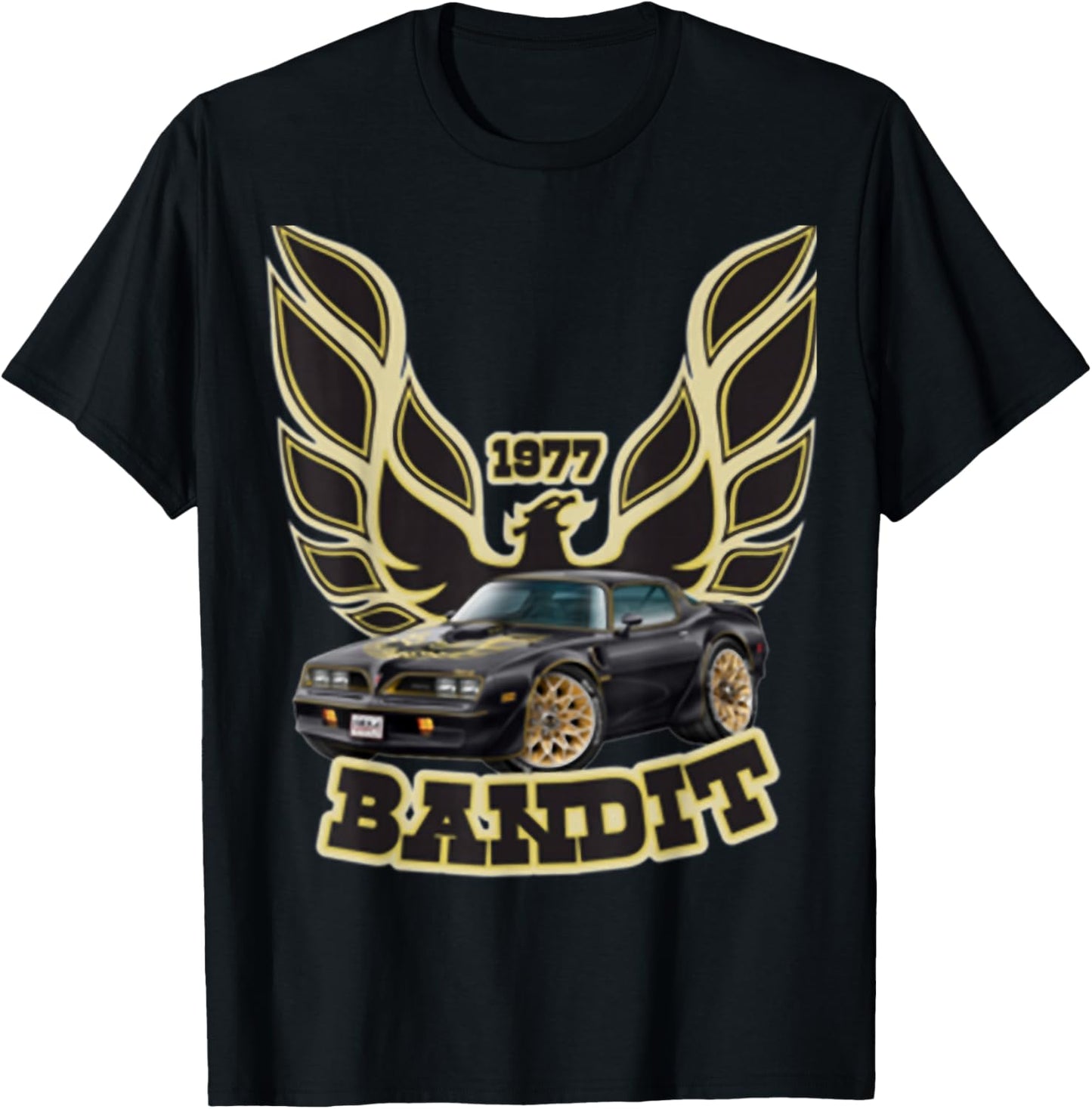 1977 77 trans am vintage black car MUSCLE CARS 70s CLASSIC T-Shirt - T-Shirt | Black