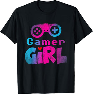 Video Game Nerd E Sport Gaming Girl Gamer Gift Gamer T-Shirt - T-Shirt | Black