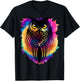 Owl Tie-Dye Graphic | Gift Bird and Owl Lovers T-Shirt - T-Shirt | Black