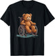 Cuddly Teddy Bear in a Wheelchair Outfit for Boys and Girls T-Shirt - T-Shirt | Black