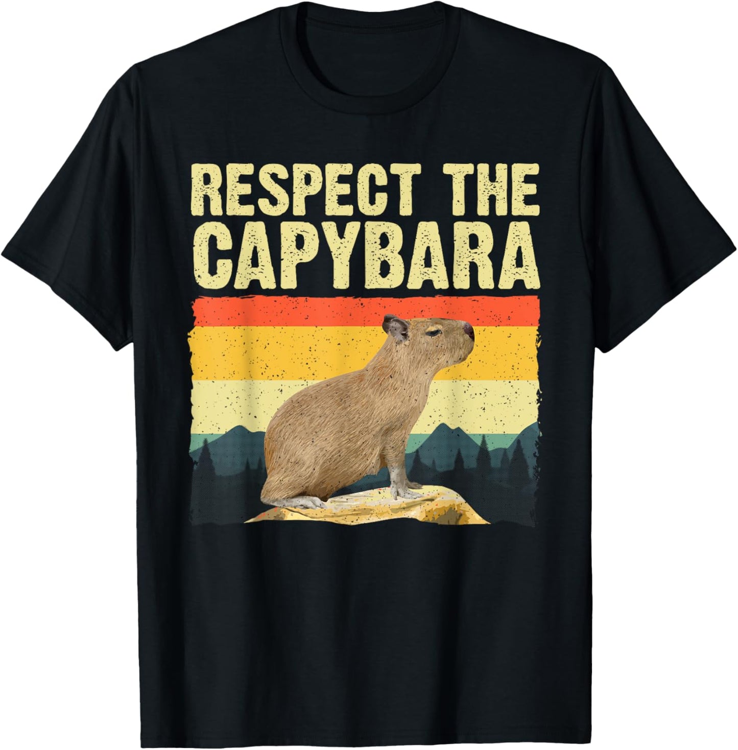Capybara Art Women Kids Rodent Animal Lover Capybara T-Shirt - T-Shirt | Black