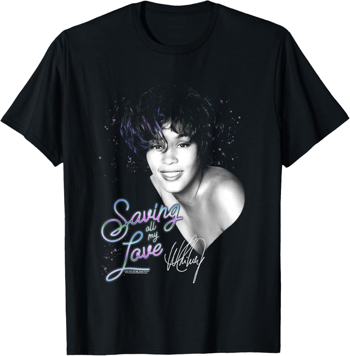 Whitney Houston Saving All My Love T-Shirt - T-Shirt | Black