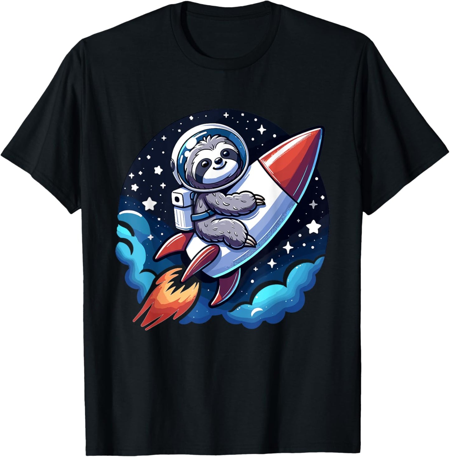 Rocket sloth boy Astonaut T-Shirt - T-Shirt | Black