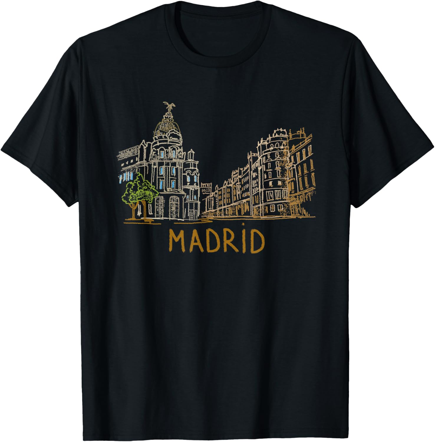 Madrid City Shirt T Shirt T-Shirt - T-Shirt | Black