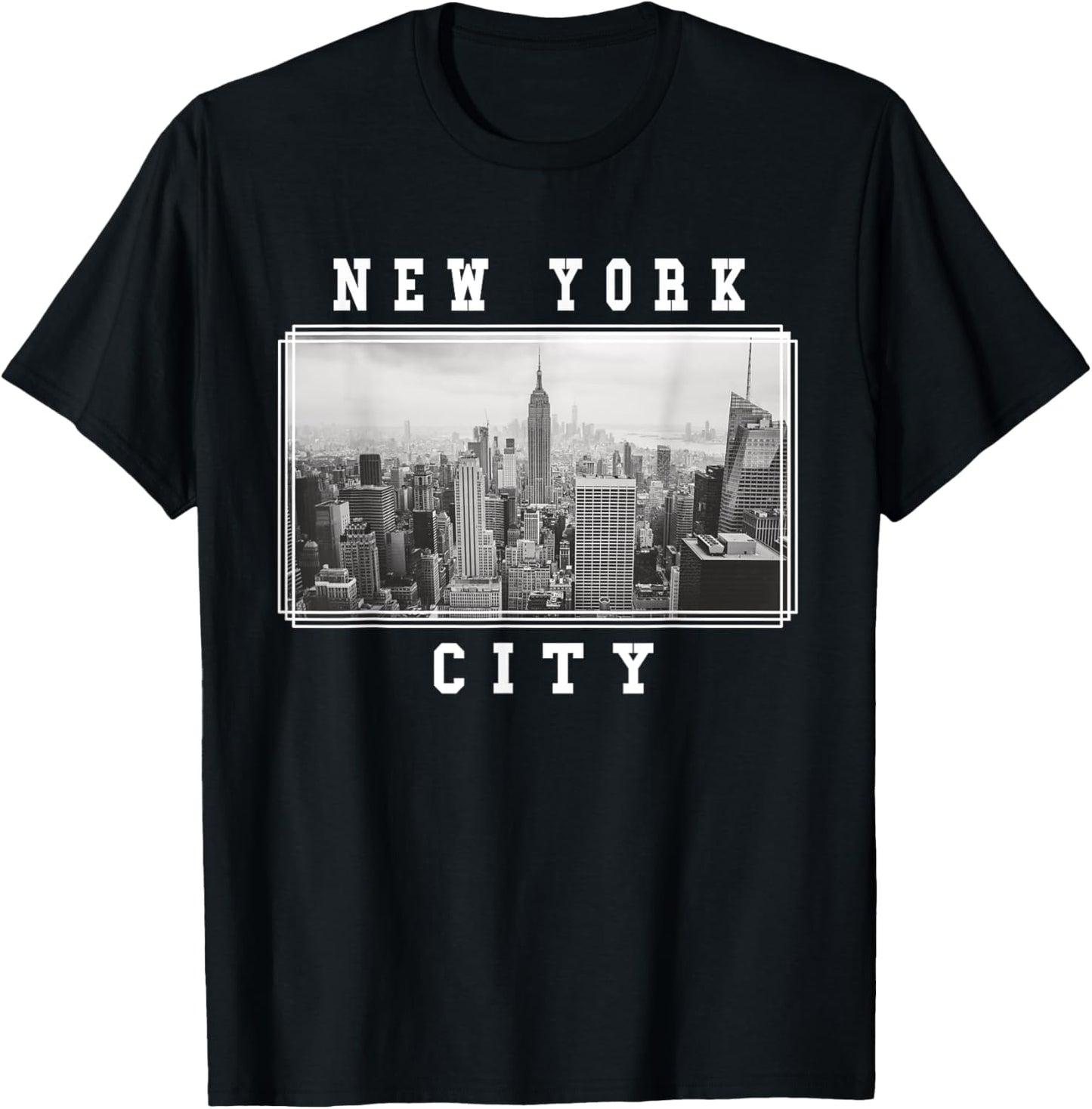 New York City Photograph Skyline New York Souvenir T-Shirt - T-Shirt | Black