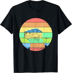 Wolf Retro Vintage 70s Style Wolves Gift T-Shirt - T-Shirt | Black
