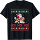 Ho Ho Ho Santa Riding Cavalier King Charles Spaniel Dog Xmas T-Shirt - T-Shirt | Black