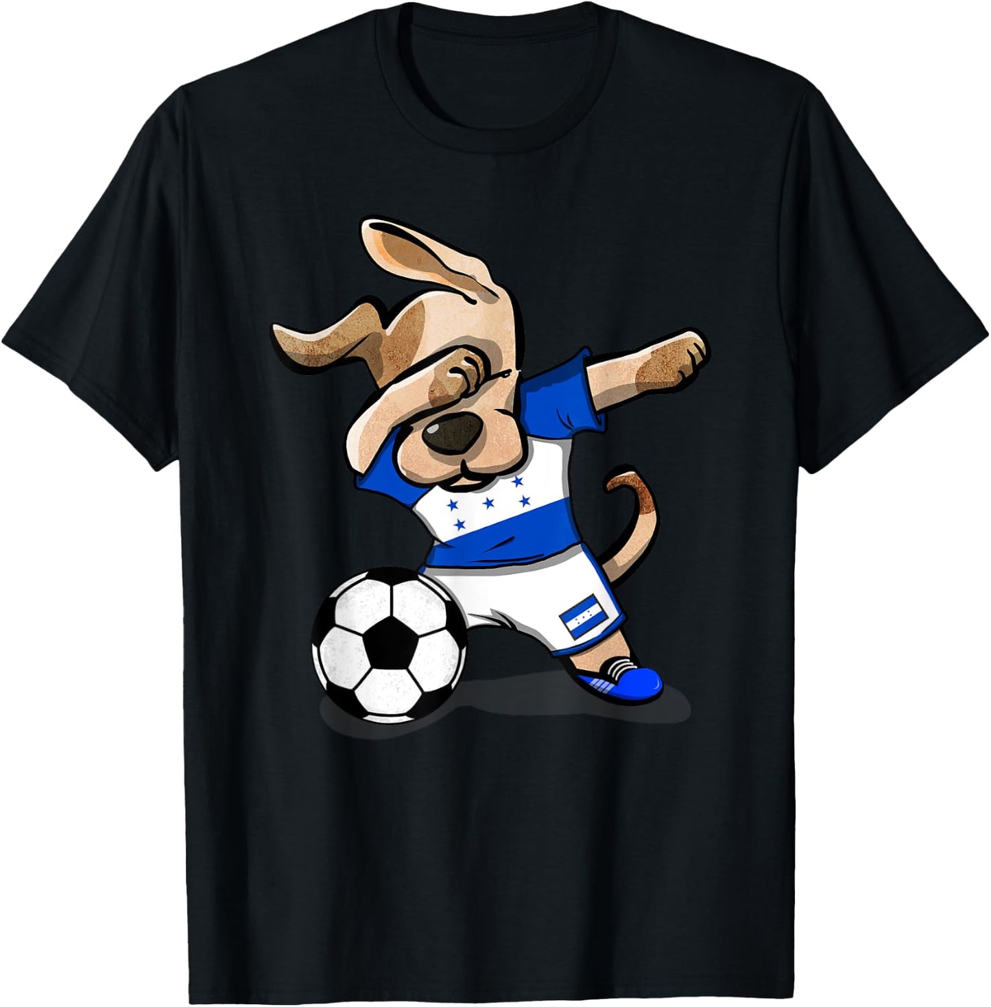 Dabbing Dog Honduras Soccer Honduran Flag Football Lovers Women Kids T-Shirt - T-Shirt | Black