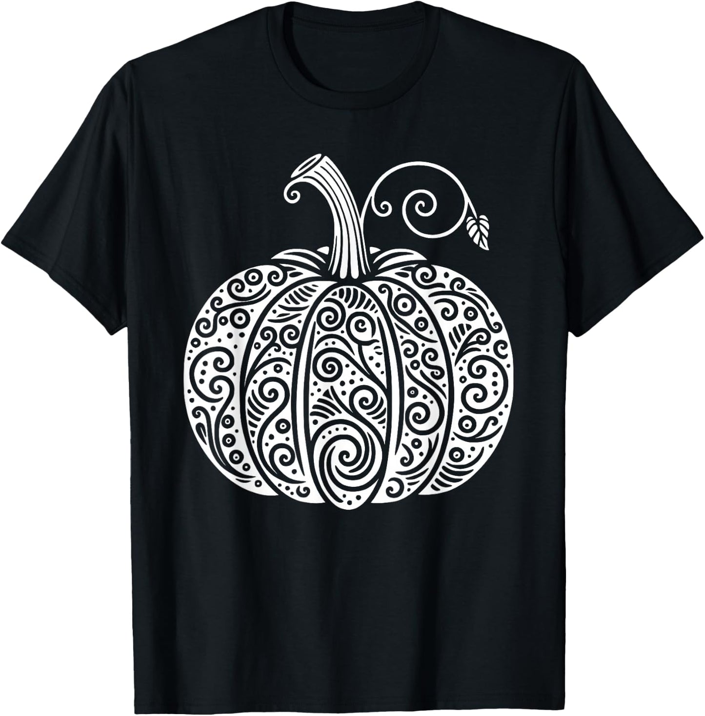 Autumn Fall Pumpkin Shirt Women Cute Thanksgiving Halloween T-Shirt - T-Shirt | Black