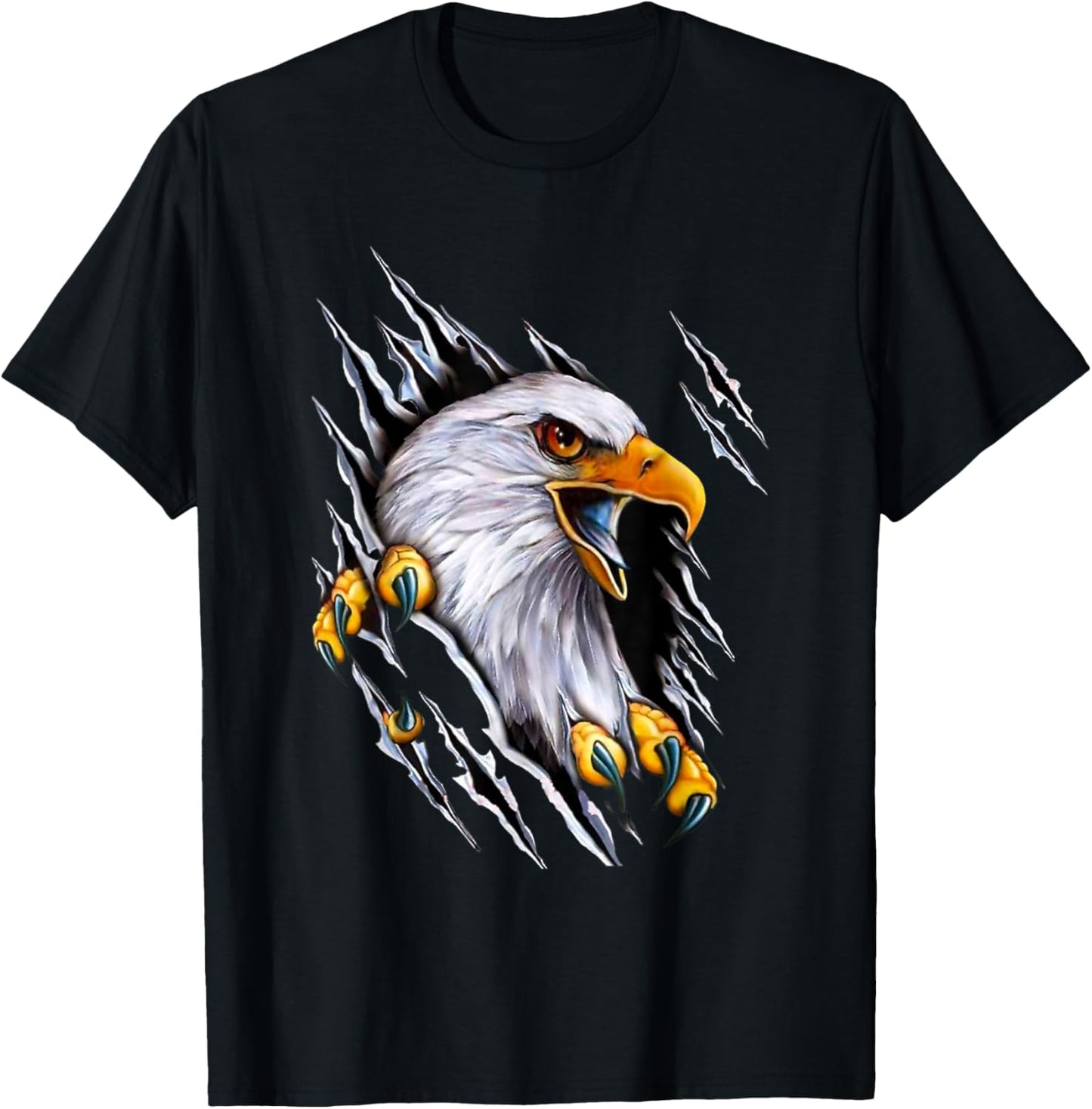 American Bald Eagle With Claws T-Shirt - T-Shirt | Black