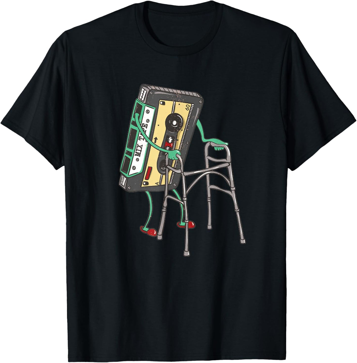 Funny Retro Cassette Tape Vintage Mixtape 80s 1980s Hip Hop T-Shirt - T-Shirt | Black