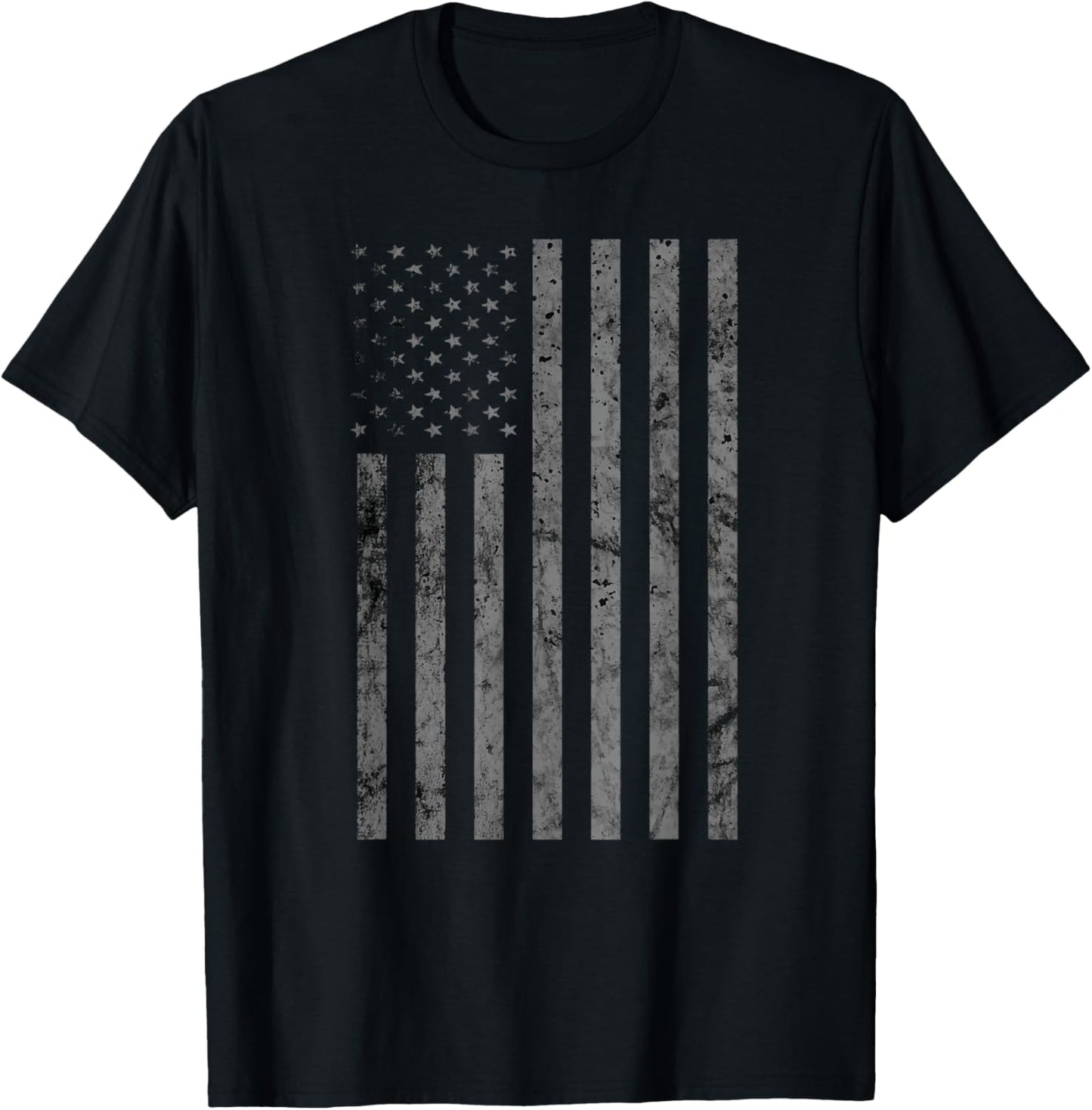 Vintage Black American Flag T-Shirt - T-Shirt | Black